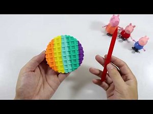 PLAY DOH KIDS!!! -Make cake rainbow colorful with play-doh toys