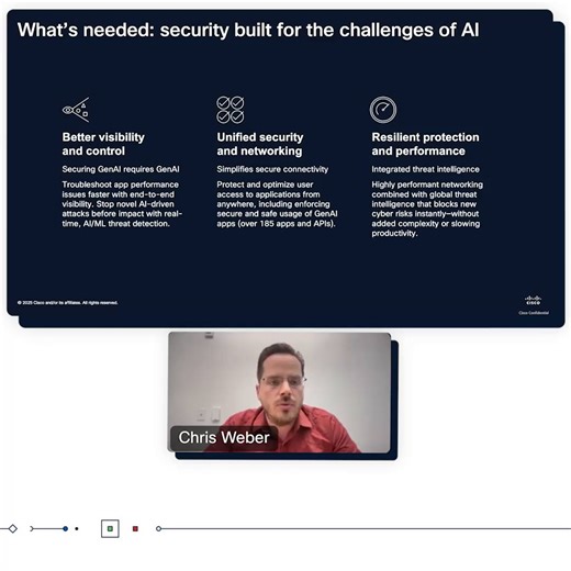 Missed our latest webinar on cybersecurity in the AI era? We recorded it for you. 😉 Watch now to discover how customers like Hibbett Sports are leveraging Cisco security solutions to stay ahead of threats. Check it out ⏯️ https://cs.co/6182A79dq | Cisco Meraki