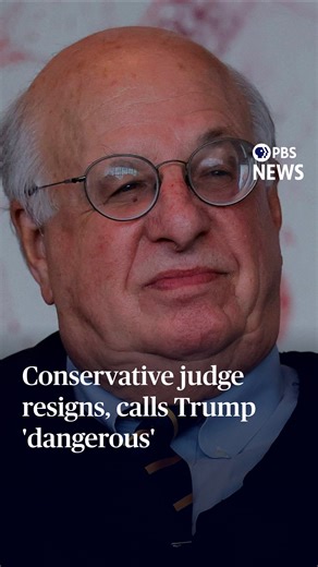 4.6M views · 212K reactions | Mark Wolf, a federal judge appointed by President Ronald Reagan, is resigning after 40 years on the bench. In an essay published by The Atlantic this week, he wrote, “The White House’s assault on the rule of law is so deeply disturbing to me that I feel compelled to speak out. Silence, for me, is now intolerable.” He spoke with Amna Nawaz about his concerns, saying in his view, Trump is "uniquely dangerous." | PBS NewsHour | Facebook