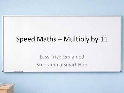 Speed Maths Trick, Multiply Any Number by 11 in Seconds | Easy Mental Maths