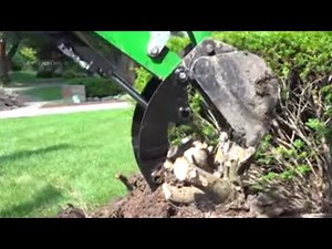 Hydraulic Thumb in Action! 260B Backhoe for John Deere 1025R