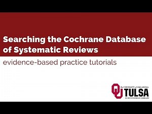 Searching the Cochrane Database of Systematic Reviews