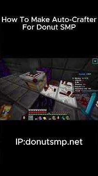 How To Make A Auto Crafter For Donut SMP (Java) #foryou #minecraft #donutsmp