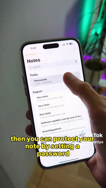 Lock your note on iPhone #tipsandtricks #iphonetips #ios17 #iphonetricks #ios17features #locknote
