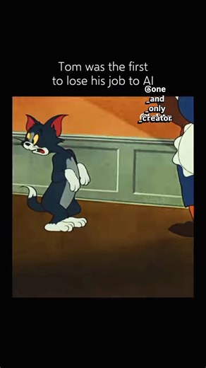 One and Only Creator on Instagram: "🎬 Fun fact: The Tom and Jerry short Push-Button Kitty (1952) is remarkably ahead of its time. The plot, where Tom is replaced by a futuristic robotic mouse-catching machine named Mechano, humorously tackles themes of job displacement and anxiety over automation. This storyline from over 70 years ago serves as a fascinatingly early and prophetic parody of the very same conversations people are having today in 2025 about AI and robotics making jobs obsolete."