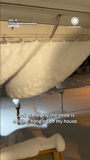 Weird Snow Blobs After Heavy Snow in Erie, PA