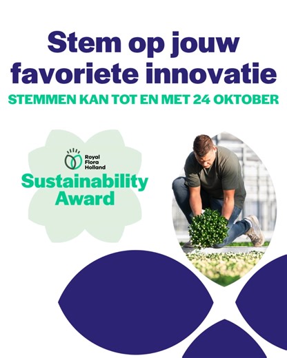 Heb jij je stem al uitgebracht voor de Sustainability Award? 🏆🌻 Duurzaamheid en innovatie staan bij Royal FloraHolland centraal. Trots presenteren wij de vijf genomineerden die bijdragen aan een bloeiende toekomst: 🌿 Hkw. Bruinen – Little Spider 🌿 Holla Roses PLC – Circular Farming 🌿 J&P ten Have – Sprayventive 🌿 Kisima Farm Ltd – Biodiversity Protection 🌿 Porta Nova – Red Naomi FUTURA Ontdek meer over hun inspirerende innovaties via: 👉 https://www.royalfloraholland.com/nieuws-2025/week-