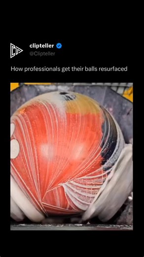 theclipteller on Instagram: "Yes, professional bowlers frequently get their bowling balls resurfaced, typically every 60 games or at least once per season to maintain peak performance. Resurfacing is essential because reactive coverstocks absorb oil, dirt, and lane debris, causing the microscopic pores of the ball to smooth out, which reduces hook-ability and "kills" the ball's reaction. Why Professionals Resurface Balls Restore Performance: It restores the original, sharp-edged pore structure, 