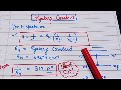 Rydberg Constant | Shortcut to solve Numericals | Structure of atom