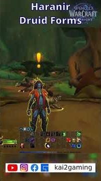All Haranir Druid Forms, all looks like Prehistoric Dino! 🦖 #wow #warcraft #shorts #reelsinstagram