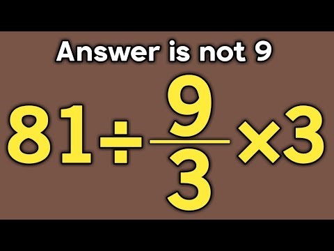 81÷9/3×3 = ❓ / Is your math brain ready for this challenge / Simplify algebraic expression