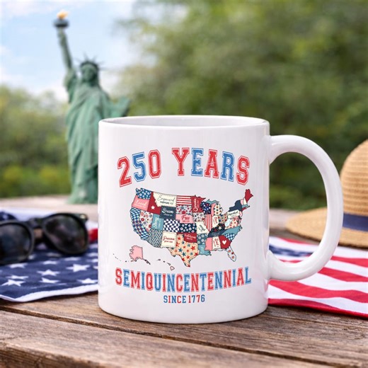 Retro Usa 250 Map Coffe Mug, Independence Day Mug, Celebrate 250th Anniversary Mug Usa Flag Coffee Mug 4th of July Patriotic Gift - Etsy