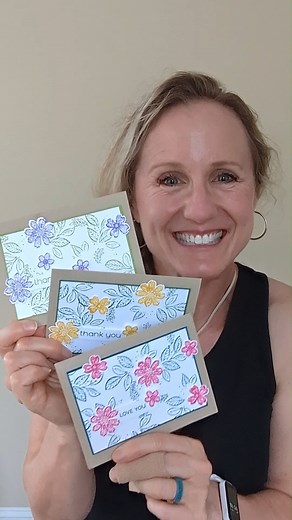 My latest video just dropped teaching you 2 must-have tips for making your cards really stand out. I'll also be showing you how to make these quick and easy cards that use minimal supplies! Head over to my website to watch the video and get the measurements for these cards! | Sunny Day Stamping