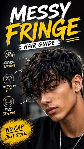 Messy Fringe Hairstyle 🔥 | Look Attractive in 5 Minutes. #shrots #hairstyle #messyfringe