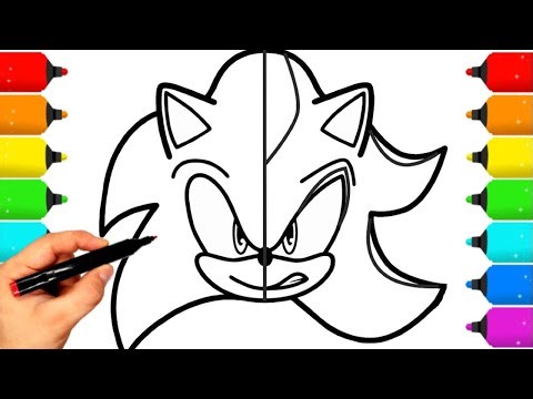 Sonic vs Shadow Coloring Pages NEW Coloring and Draw Sonic Compilation 1476 Sonic & Shadow Edition
