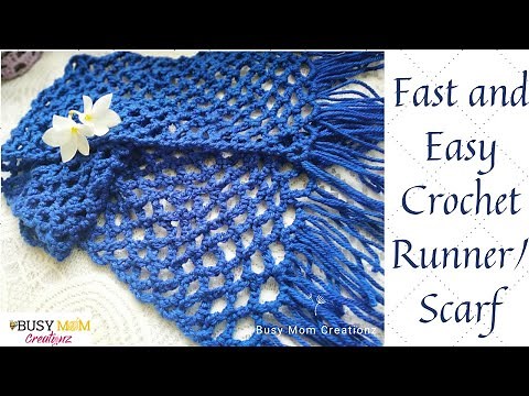 Fast and Easy Crochet Table Runner/ Scarf