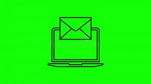 Email Icon Animation. Email Envelope Loop Animation with Alpha Channel, Green Screen Stock Video - Video of paper, design: 257219493