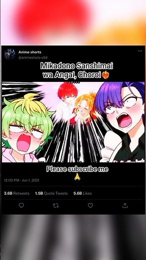 Mikadono Sanshimai wa Angai, Choroi❤️‍🔥#animeedit