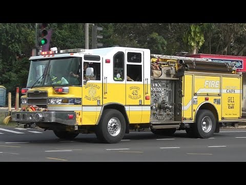 Honolulu Fire Dept. Engine 42 Responding