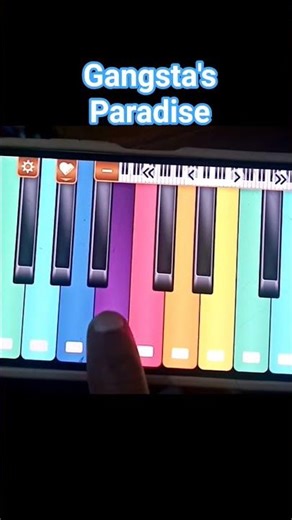 Gangsta's Paradise short piano app tutorial #shorts