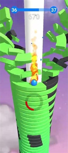Stack Ball - Crash Platforms Level 36 Gameplay Walkthrough Android #Shorts