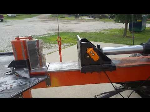 Hydraulic regeneration on a log splitter.