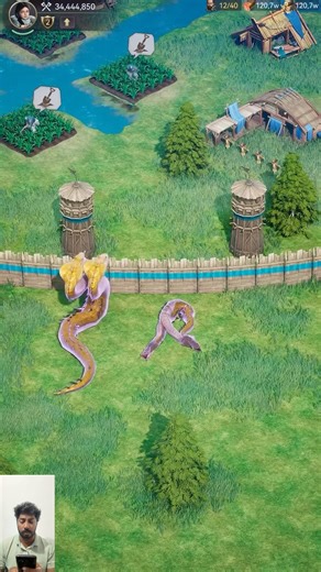 Viking Rise: Giant Snake vs 2 Archer Towers #viralshort #vikingrise