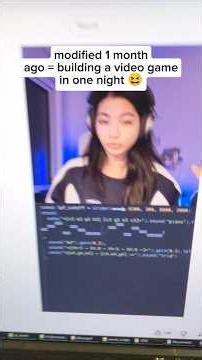 modified 1 month ago = building a video game in one night 😆 #fyp #coding #programming #foryourpage