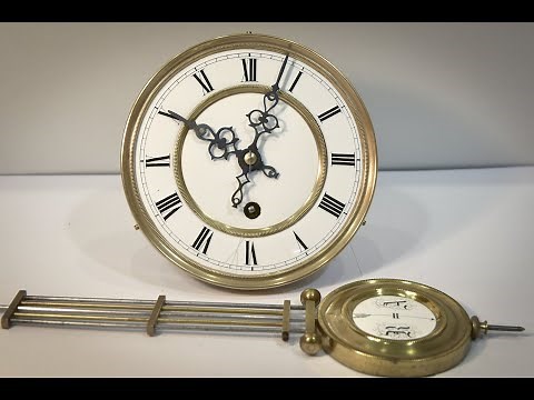 Vintage wall clock mechanism with pendulum Carl Werner made for Etzold & Popitz