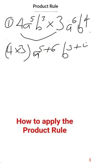 How apply the Product Rule #education #mathsteacher #learning #mathematics #exams