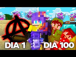 SOBREVIVI 100 DIAS EM UM SERVIDOR ANÁRQUICO DE MINECRAFT