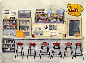 Luke's Diner Gilmore Girls TV Art Print - Etsy