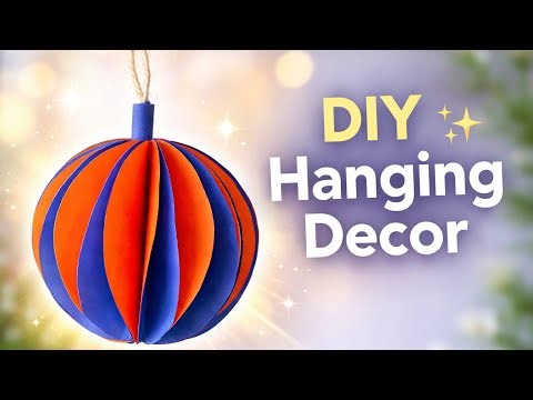 “Turn Paper into Beautiful Hanging Decor ✨ | Step-by-Step DIY” #diy #papercraft #homedecor