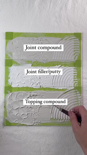 I bet you’ve gone to your hardware store and stared at all of the options…searching for a paste that you can use for your textured art! Joint compounds, joint fillers/putty, topping compounds…there are so many and it can get confusing! But the thing is, you really need to think about what you’re using it for! There isn’t really a ‘one size fits all’ for your paste! They’re different in many wonderful ways! That’s why I go into detail about all 3 of these in my textured art course (as well as sev