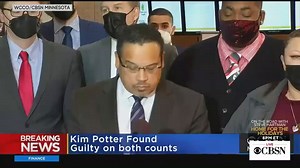 "At this moment, I ask us all to reflect upon the life of Daunte Wright, and who he could've been had he had a chance to grow up," Minnesota AG Keith Ellison says following Kim Potter's conviction. "At 20, Daunte could've done anything." | CBS News