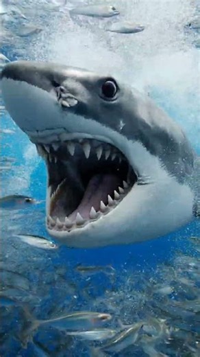 🌪️ The Ocean’s Silver Tornado vs. Shark! | 4K AI Nature #Shorts