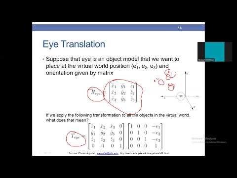 VR lecture 4 - 4 Eye transformation 2 شرح بالعربي