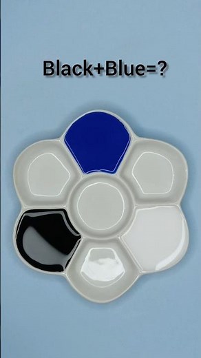 Black+Blue+White=? #colormixing #colors