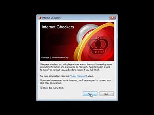 Playing Internet Checkers on Widows 7