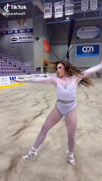 Drag Queen Dance Performance on the Sidewalk