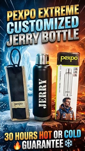 Pexpo Extreme Thermos Bottle With Customized Name| Hot & Cold 30 Hours 🔥❄️ #jerry