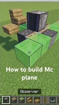 How to build Mc plane #minecraft #minecraftbuilding #minecrafttutorial