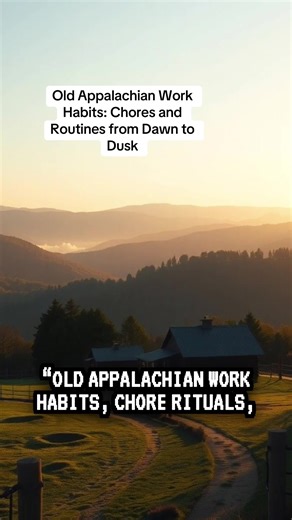 Old Appalachian Work Habits: Chores and Routines from Dawn to Dusk Appalachian Culture Appalachian History Appalachian Pride Appalachian Folklore Appalachian People Appalachian Mountain Heritage Appalachian Traditions Appalachian Mountain Stories #AppalachianHeritage #MountainTraditions #ForgottenAppalachia #HollerHistory #OldWaysAlive