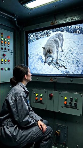 Girl Escapes Wolf Attack Through Hidden Ice Hatch #survival #wolf #escape #viral #forest