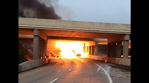 Driver Cited After Tanker Carrying Ethanol Rolls Over, Sparking Massive Fire