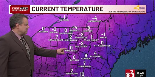 First Alert Weather Day extended into Monday morning with wind chills of 20 to 30 below zero.