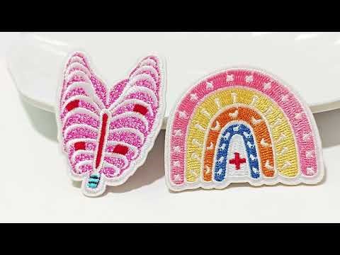 Nurse Iron/Sew on Patches Cartoon Pill Heart Rainbow Syringe Medical Nursing Embroidered Patch