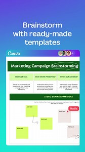 Get ideas flowing with a brainstorm template. Edit easily with your team. Try Canva for free. | Canva | Facebook