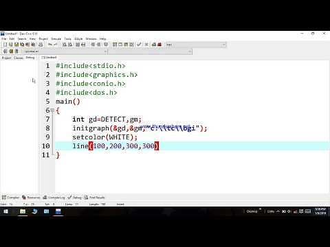 How to draw a line from C programming with using graphics.h function