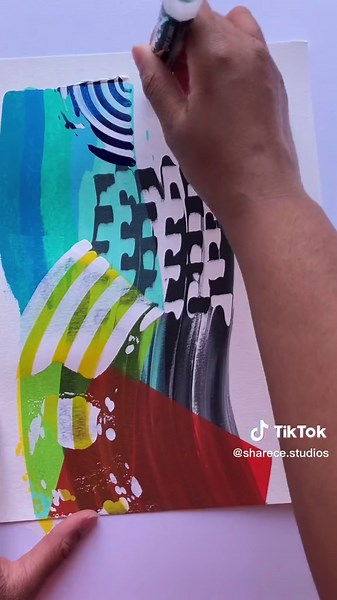 #abstractpainting #processart #paintstyle #paintingprocess #dotart